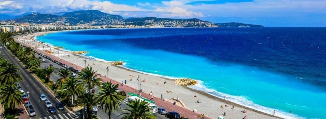 Vue Mer Et Montagne Panoramique Nizza Esterno foto